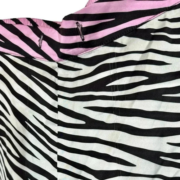 Karen Mabon Color Block Zebra Tiger Mix Print Pajama Lounge Shorts - Picture 4 of 8
